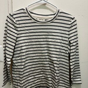 Madewell Black and White Striped Tee